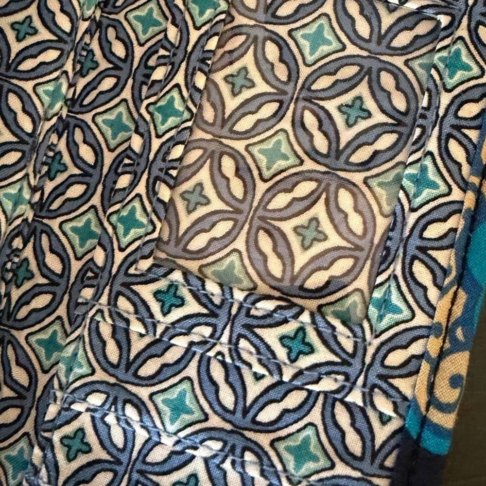 Vera Bradley Retired Mod Floral Blue Small tri-fold Wallet - Picture 9 of 11